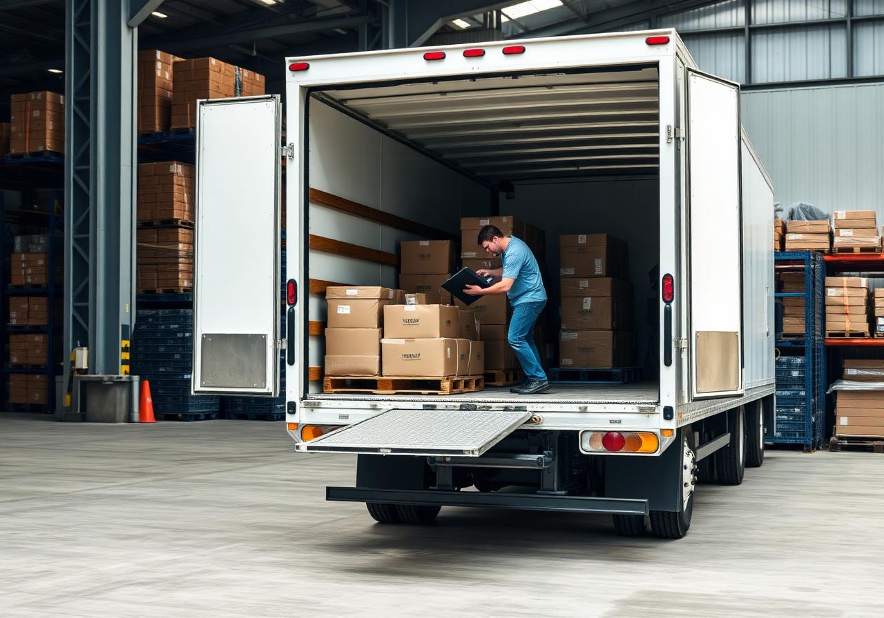 Loading freight into a box truck